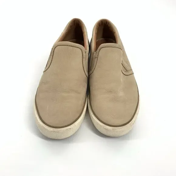 Coach Powers Slip On Suede Leather Casual Loafers Size 9 D Mens Cream Beige - Picture 2 of 9